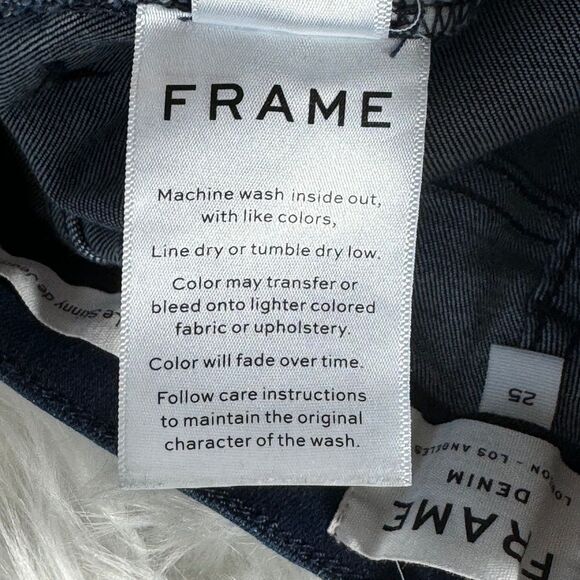 Frame Denim Le Skinny De Jeanne Raw Hem Skinny Jeans Sz 25 - Picture 4 of 8